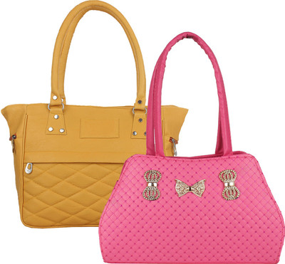 

Fillin Cart Hand-held Bag(Beige, Pink)