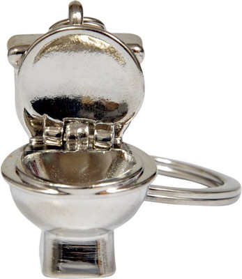 Stealodeal Stainless Steel Car and Bike English Toilet Seat Key Chain