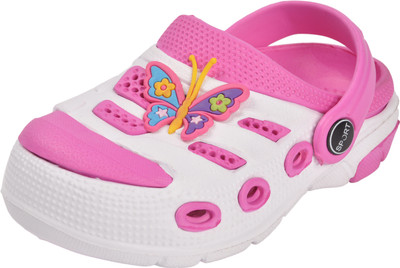 

Yellow Bee Girls Sling Back Clogs(Pink, White