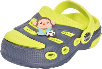 

Yellow Bee Girls Sling Back Clogs(Green