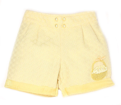 

K.CO.89 Short For Girls Casual Self Design Polyester(Yellow, Pack of 1, Lemon