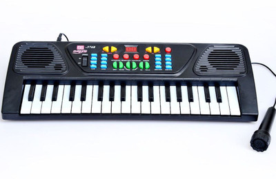 

Nightstar Kids 37 Key Keyboard Piano with Mic, and , Recording Musical Learning Toy(Black)