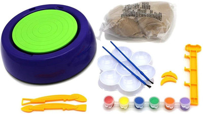 

Nightstar Kids Pottery Wheel Educational Game Toy with Colors, Stencils And Clay Toys Art Painting(Multicolor)
