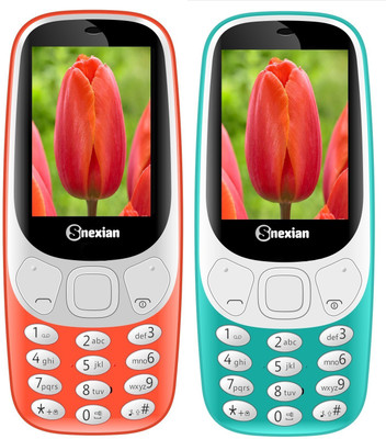 

Snexian 3310 Carving Combo of Two Mobiles(Red, Sky Blue)