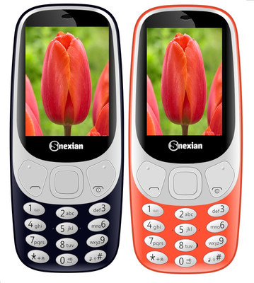 

Snexian 3310 Carving Combo of Two Mobiles(Blue, Red)