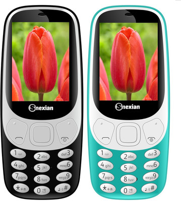 

Snexian 3310 Carving Combo of Two Mobiles(Black, Sky Blue)