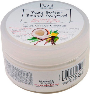 

Pure Dead Sea Vanilla Coconut Body Butter Cream with Jojoba Avocado Oil & Sweet Almond Oilfor Dry Skin for Women(200 ml)