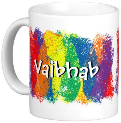 

Exoctic Silver VAIBHAB Ceramic Mug(300 ml), Multicolor