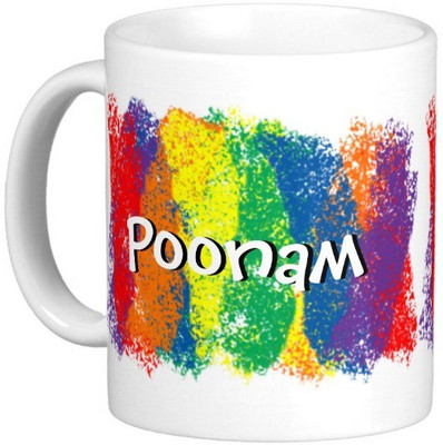 

Exoctic Silver POONAM Ceramic Mug(300 ml), Multicolor
