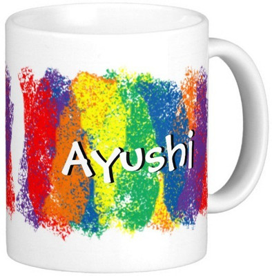 

Exoctic Silver AYUSHI Ceramic Mug(300 ml), Multicolor