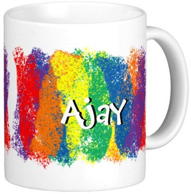 

Exoctic Silver AJAY Ceramic Mug(300 ml), Multicolor
