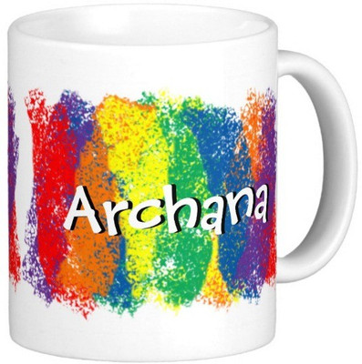 

Exoctic Silver ARCHANA Ceramic Mug(300 ml), Multicolor