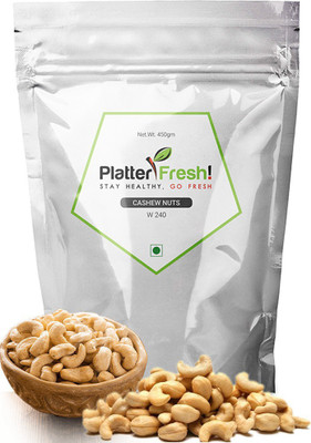 

Platterfresh W 240 Whole Plain Cashews(450 g, Pouch)