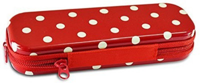 

Mstick Polka spots Art Plastic Pencil Boxes(Set of 1, Red)