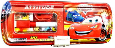 

TECHNOCHITRA CAR CAR Art Metal Pencil Box(Set of 1, Multicolor)