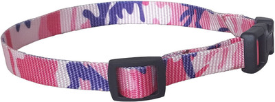 

W9 High Quality Camo Print Nylon Leash and Adjustable Collar Set for Puppy/Cat- for Tracking, Patrolling, Walking, and Training -Leash Length- 47 inches, Width-0.6 inch 119 cm Dog & Cat Strap Leash(Pink)