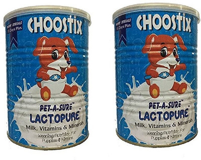 

choostix Petasure Lactopure Milk, Vitamins and Minerals For Weaning Nutrition For Puppies & Kittens Milk Dog Treat(400 g, Pack of 2)