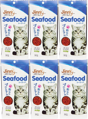 

Jerhigh Jinny Seafood 35g. For Cat Sea Food Cat Treat(35 g, Pack of 6)