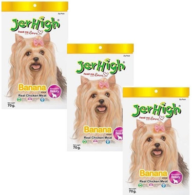 

Jerhigh BANANA 70 GMS Chicken, Banana Dog Treat(210 g, Pack of 3)