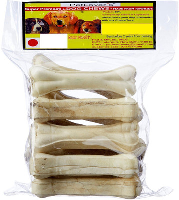 

Pet Lovers Bone Rawhide Large 6" 1 KG Chicken Dog Treat(1 kg)