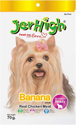 

Jer High Fruity Banana Stick Dog Treat, 70 G Banana Dog Treat(420 g, Pack of 6)