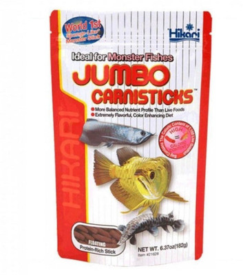 

Hikari Jumbo Carnistick Floating Type Long Pellets, 182g Fish Treat(182 g)