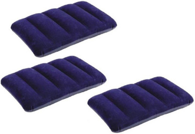 Rich N Royal Inflatable square Travel Pillow Pack of 3(Blue)