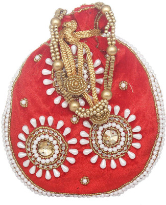Bagaholics Ethnic Velvet Potli Batwa Potli(Red)