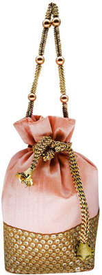 

Bagaholics Ethnic Silk Potli Batwa Potli(Pink)