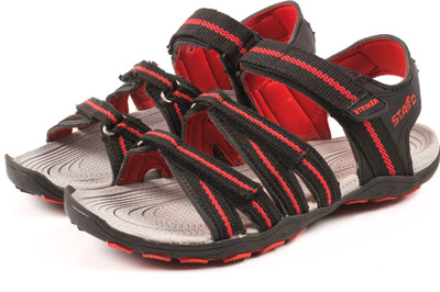 

STAED Men Black and Red Sandals