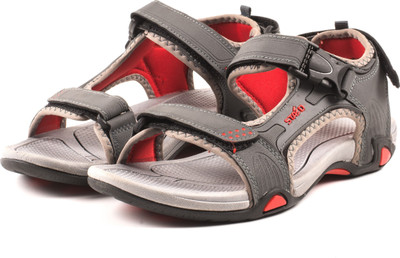 

STAED Men Grey and Red Sandals