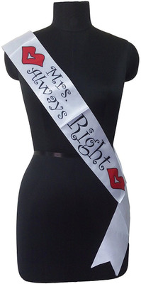 

Funtastic Mrs Always right sash