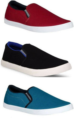HOTSTYLE 3 Pair Of Loafers For Men(Multicolor , 6)