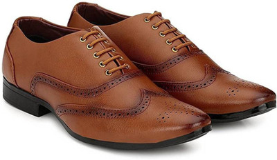 

Crostail Brogue Formal Shoes for men and boys Brogues For Men(Tan