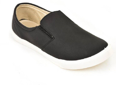 

HTIGER CASUAL MEN'S BLACK BEIGE LOAFERS SHOES Slip On Sneakers For Men(Black, Beige