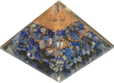 Aatm Aatm Reiki Energized chakra healing Lapis Lazuli Orgone Pyramid Crystal Gems Decorative Showpiece  -  3.5 cm(Crystal, Blue)