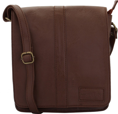 

LAPIS-O- LUPO Men & Women Casual Tan PU Sling Bag