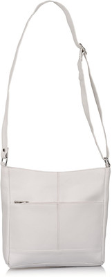 

Fostelo Women Casual White PU Sling Bag