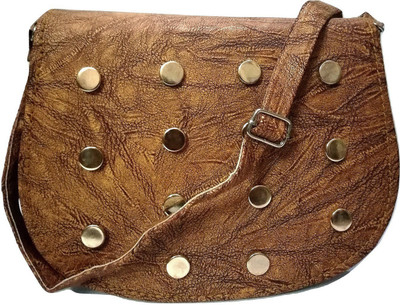 

Trendzz Girls Casual Brown PU Sling Bag