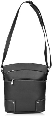 

Fostelo Women Casual Black PU Sling Bag