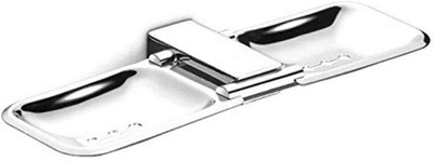 

Shaks Traders Double Soap Dish-Soap Stand-Bathroom Soap Holder-Anti Rust-Corrosion Free-Stainless Steel(Silver)