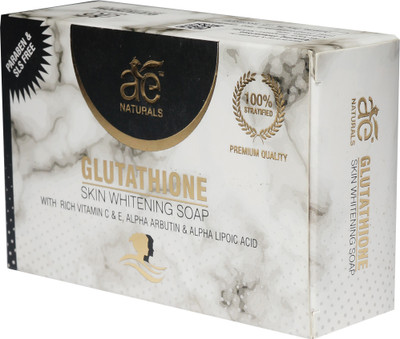 

Ae Naturals Glutathione Skin Whitening Soap With Active Charcoal And Kojic Acid 4 X 75g(300 g, Pack of 4)