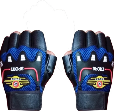 

GymWar Leather Palm Support Weight Lifting Gym & Fitness Gloves (Free Size, Blue)
