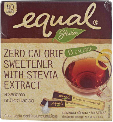 

Equal Stevia Zero Calorie Sweetener with Stevia Extract, 40 Sticks - 80g Sugar(80 g)