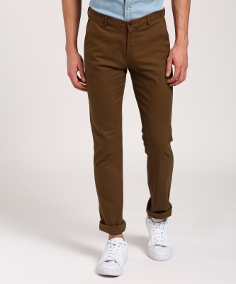 DUKE Slim Fit Men Brown Trousers