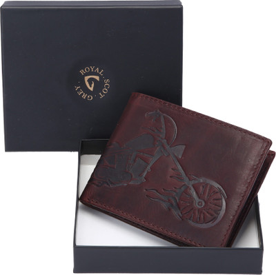 

ROYAL SCOT GREY Men Brown Genuine Leather Wallet(6 Card Slots)