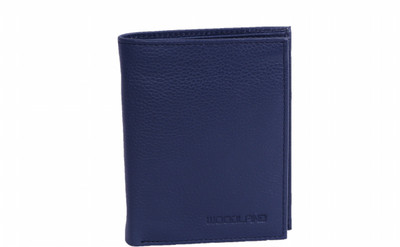 

Woodland Men Casual Blue Genuine Leather Wallet(12 Card Slots)