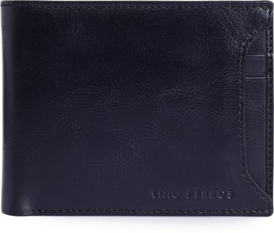 

Lino Perros Men Casual Black Genuine Leather Wallet(10 Card Slots)
