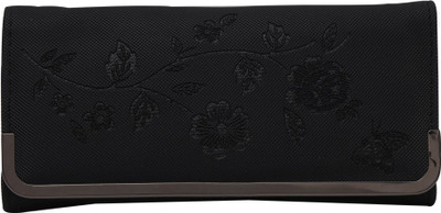 

Bee fashionable Women Black Artificial Leather Wallet(6 Card Slots)