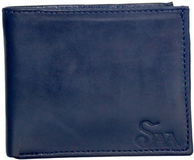 

Saa Men Blue Genuine Leather Wallet(3 Card Slots)